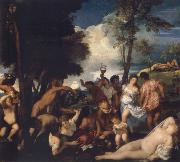 TIZIANO Vecellio Bacchanal or the Andrier oil